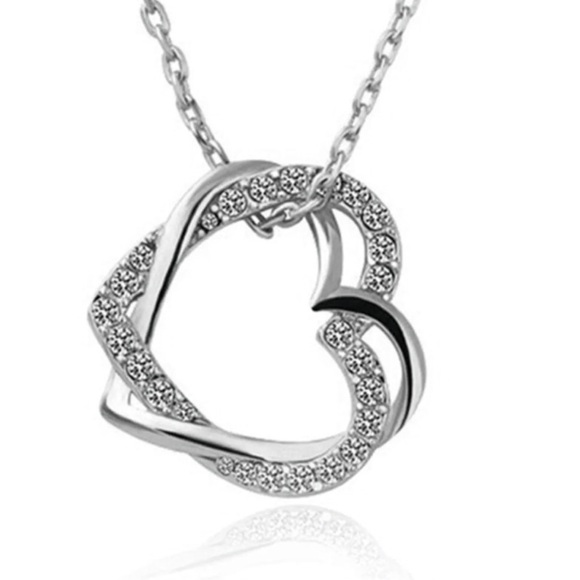 Heart Stud Earring & Dainty Necklace Set - Picture 2 of 3